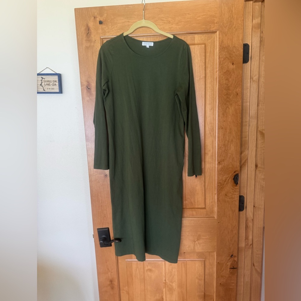 Sweet Salt Forest Green Midi Tee Shirt Dress | Organic Cotton